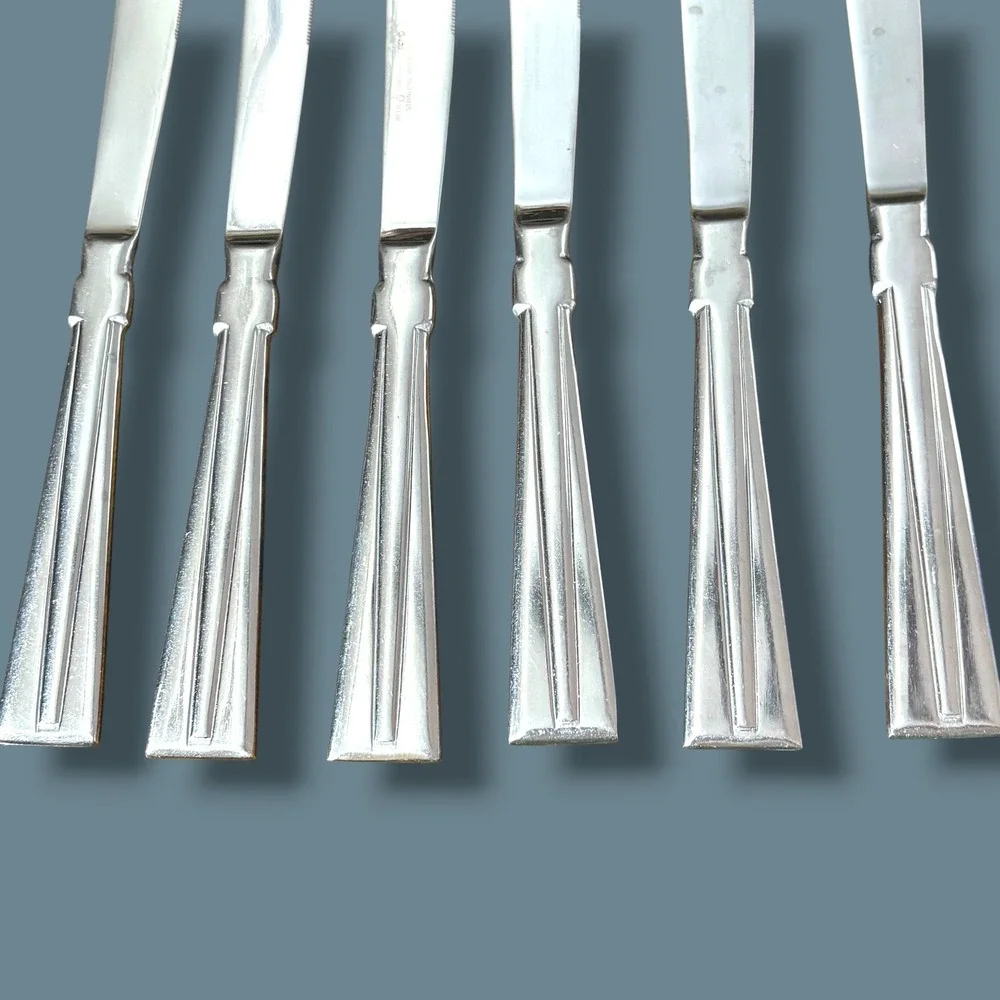 Reed & Barton Select Costa Brava Stainless Modern Solid 9 1/4in Dinner Knife (6)